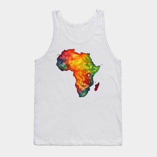 Watercolor African Map #3 Tank Top